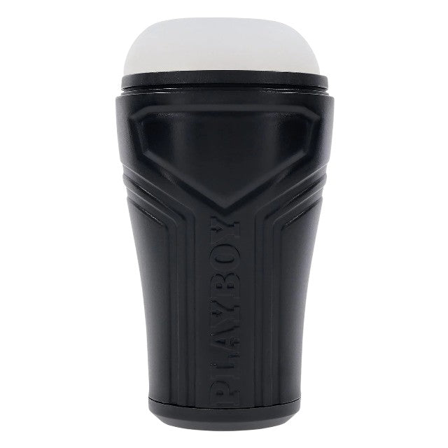 Masturbator PLAYBOY The Urge Small, din TPE texturat pentru stimulare intensă, rezistent la apă, lungime 17 cm, negru
