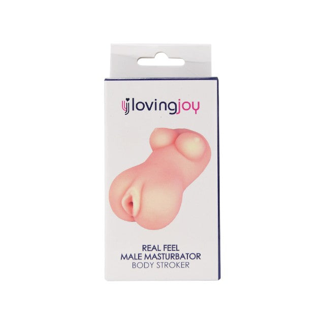 Masturbator realist LOVING JOY Real Feel Male Masturbator, canal texturat pentru simulare vaginală realistă, 12 cm