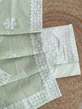 Indiehaat | Applique Cotton Suit (T+B+D) Gray