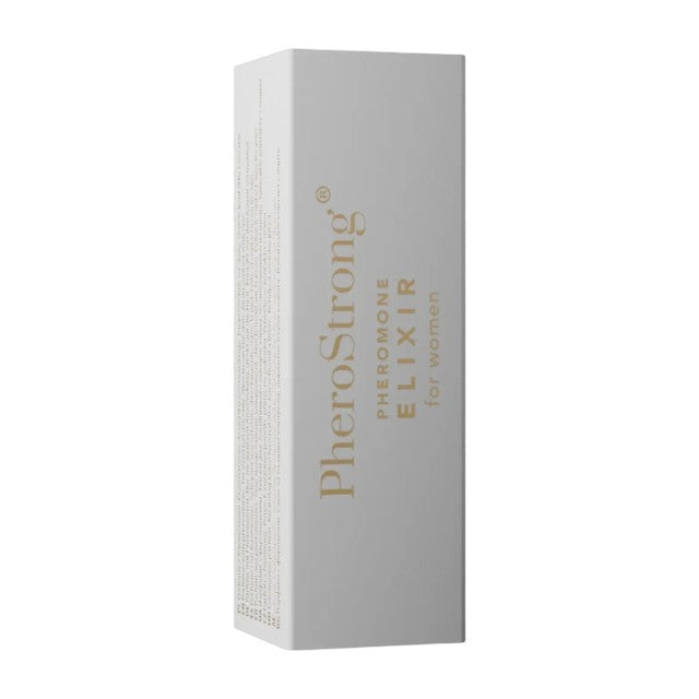 Mostră parfum cu feromoni PHEROSTRONG Elixir, pentru femei, cu note de mosc alb, ambră și vanilie de Madagascar, 2 ml