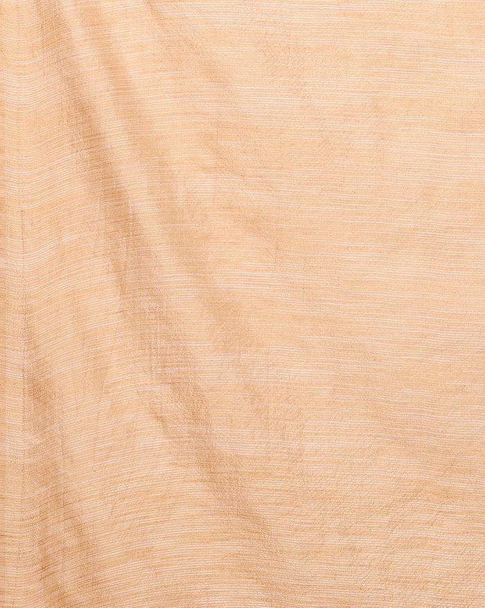 Indiehaat | Kota Silk Hand Dyed Plain Saree Peach