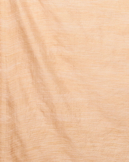 Indiehaat | Kota Silk Hand Dyed Plain Saree Peach