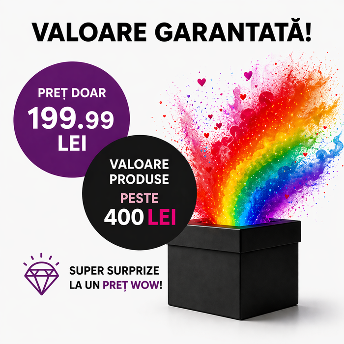 Mystery Box Intimax "Fără limite" în dormitor!, cutie cu produse surpriză pentru cupluri