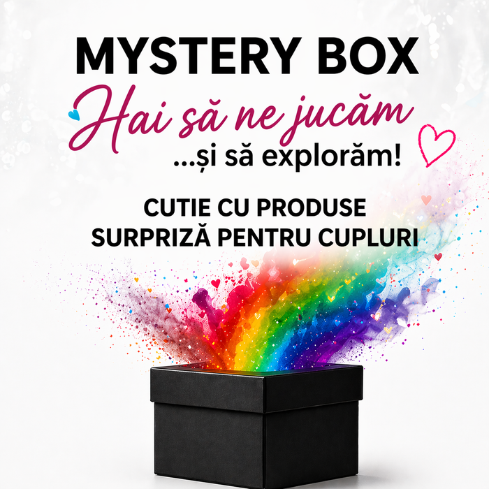 Mystery Box Intimax "Hai să ne jucăm" și să explorăm!, cutie cu produse surpriză pentru cupluri
