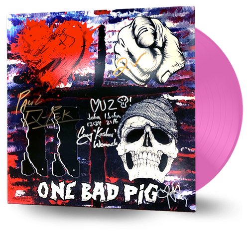 ONE BAD PIG - LOVE YOU TO DEATH (*PINK VINYL, 2018, Porkey's Demise Records) ***Signed Vinyl