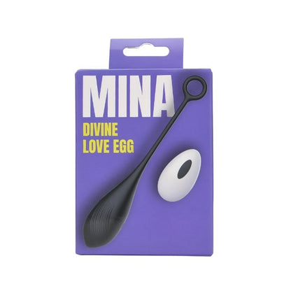 Ou vibrator MINA Divine Love Egg, control prin telecomandă, 10 funcții de vibrație, rezistent la apă, negru