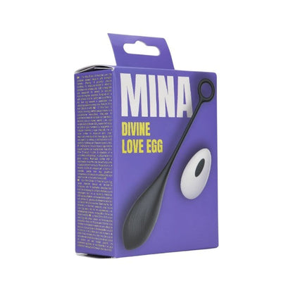 Ou vibrator MINA Divine Love Egg, control prin telecomandă, 10 funcții de vibrație, rezistent la apă, negru