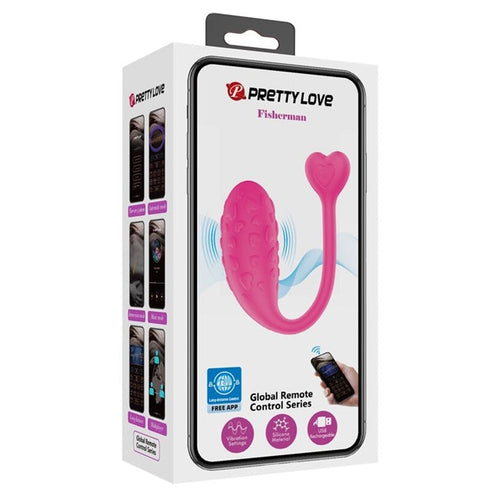 Ou vibrator SMART PRETTY LOVE - Fisherman, pentru stimulare sexuala feminina, roz, 12 functii de vibratie
