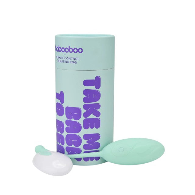 Ou vibrator TABOOBOO Take Me Back To Bed, control prin telecomandă, 10 funcții de vibrație, rezistent la apă, albastru