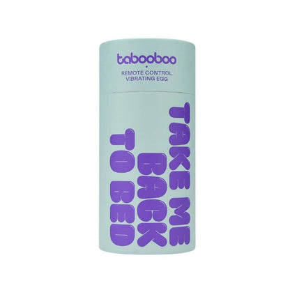 Ou vibrator TABOOBOO Take Me Back To Bed, control prin telecomandă, 10 funcții de vibrație, rezistent la apă, albastru