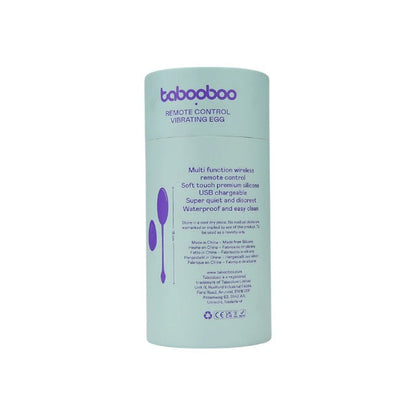 Ou vibrator TABOOBOO Take Me Back To Bed, control prin telecomandă, 10 funcții de vibrație, rezistent la apă, albastru