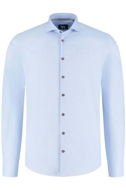 Overhemd Blumfontain structuur blauw