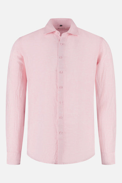 Overhemd linnen roze