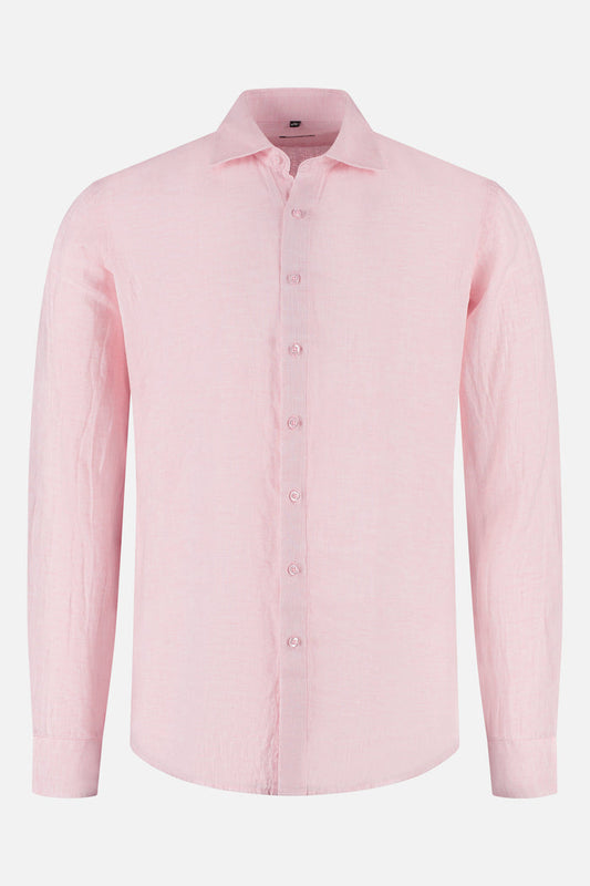 Overhemd linnen roze
