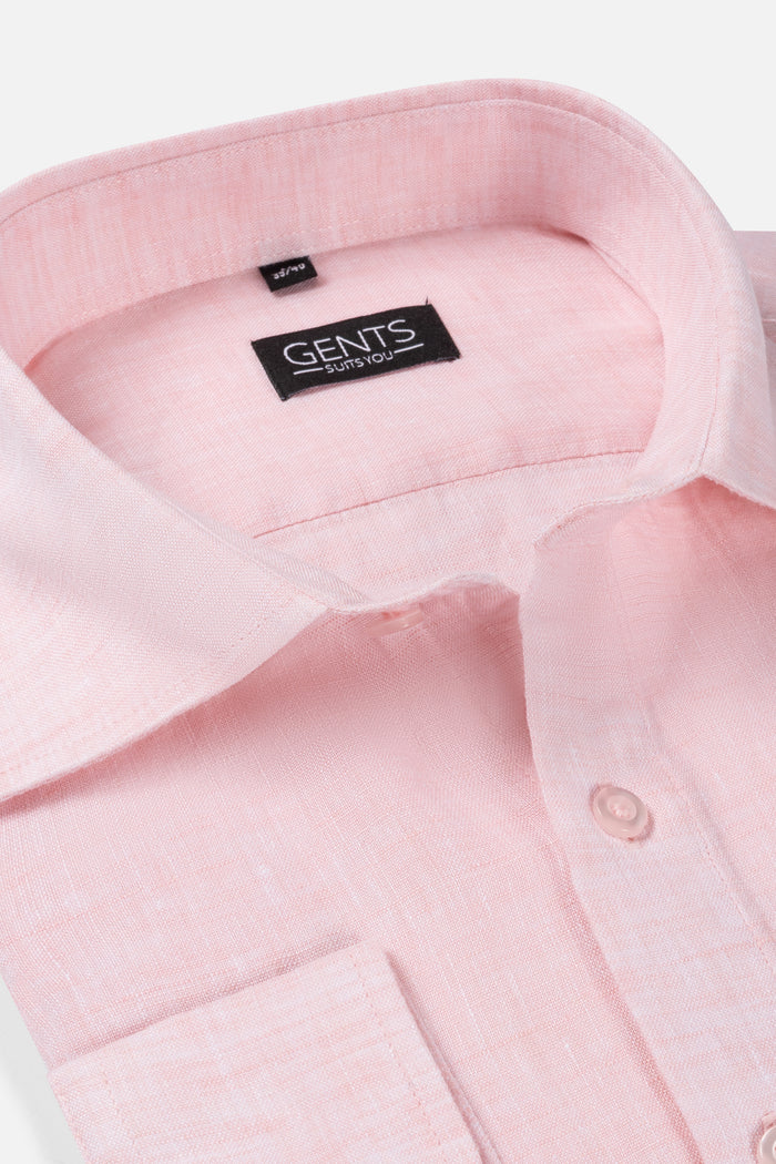 Overhemd linnen roze