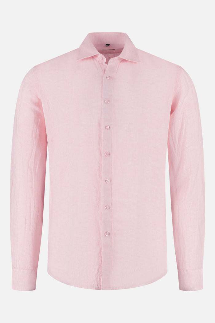 Overhemd linnen roze