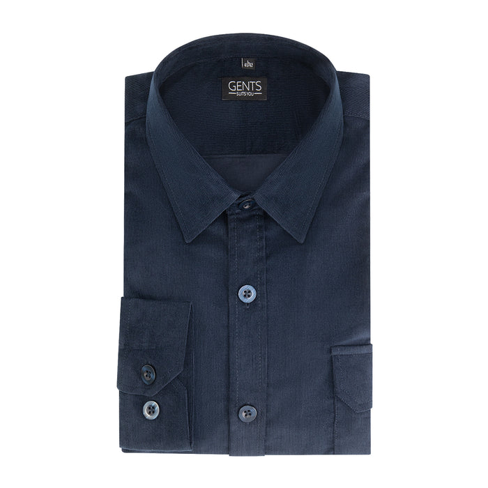 Overshirt corduroy blauw