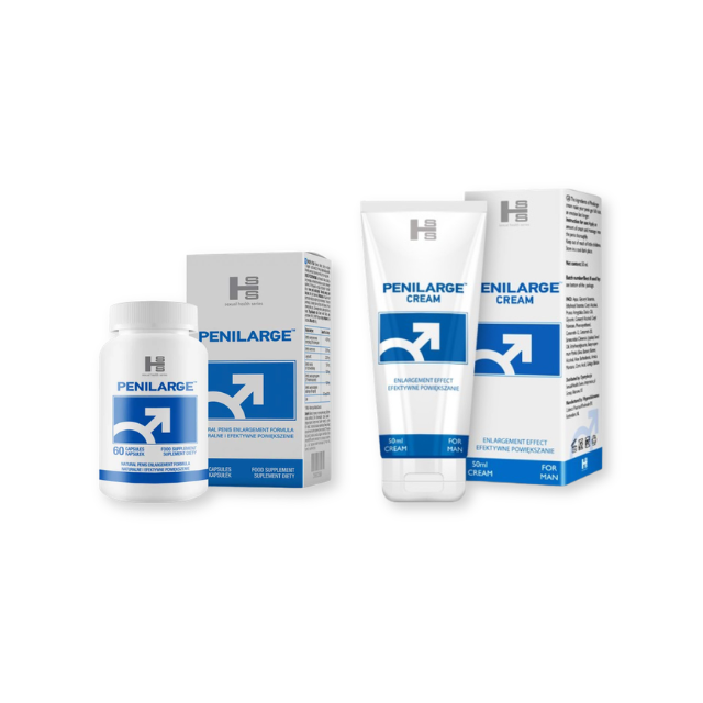 Pachet pentru bărbați: Capsule SHS Penilarge, 60 buc + Cremă SHS Penilarge, 50 ml
