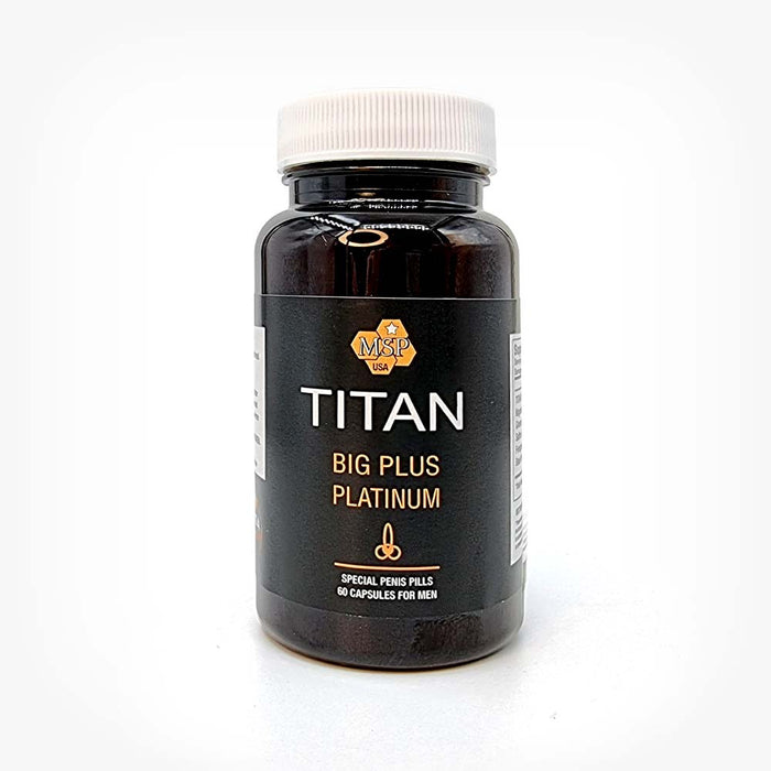 Pachet pentru bărbați: Gel Titan Gold, 50 ml + Capsule Titan Big Plus Platinum, 60 buc