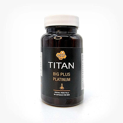 Pachet pentru bărbați: Gel Titan Gold, 50 ml + Capsule Titan Big Plus Platinum, 60 buc