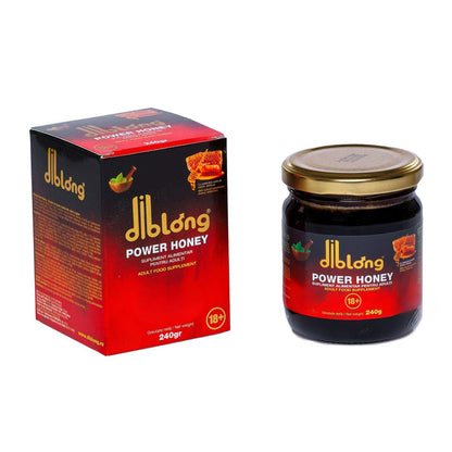 Pachet pentru bărbați: Supliment alimentar cu miere DIBLONG Honey, 240 g + Gel potență Erekta Plus Lavetra, 40 ml