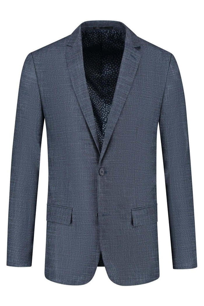 Pak 2-delig birdseye structuur blauw