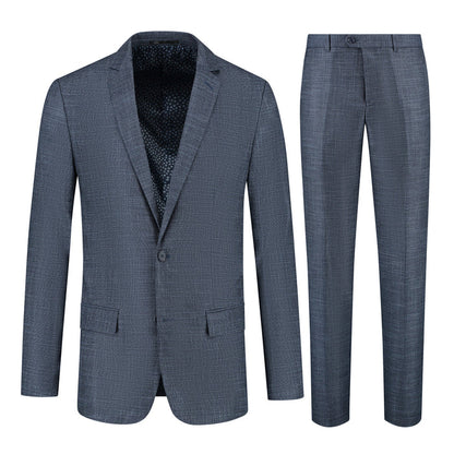 Pak 2-delig birdseye structuur blauw