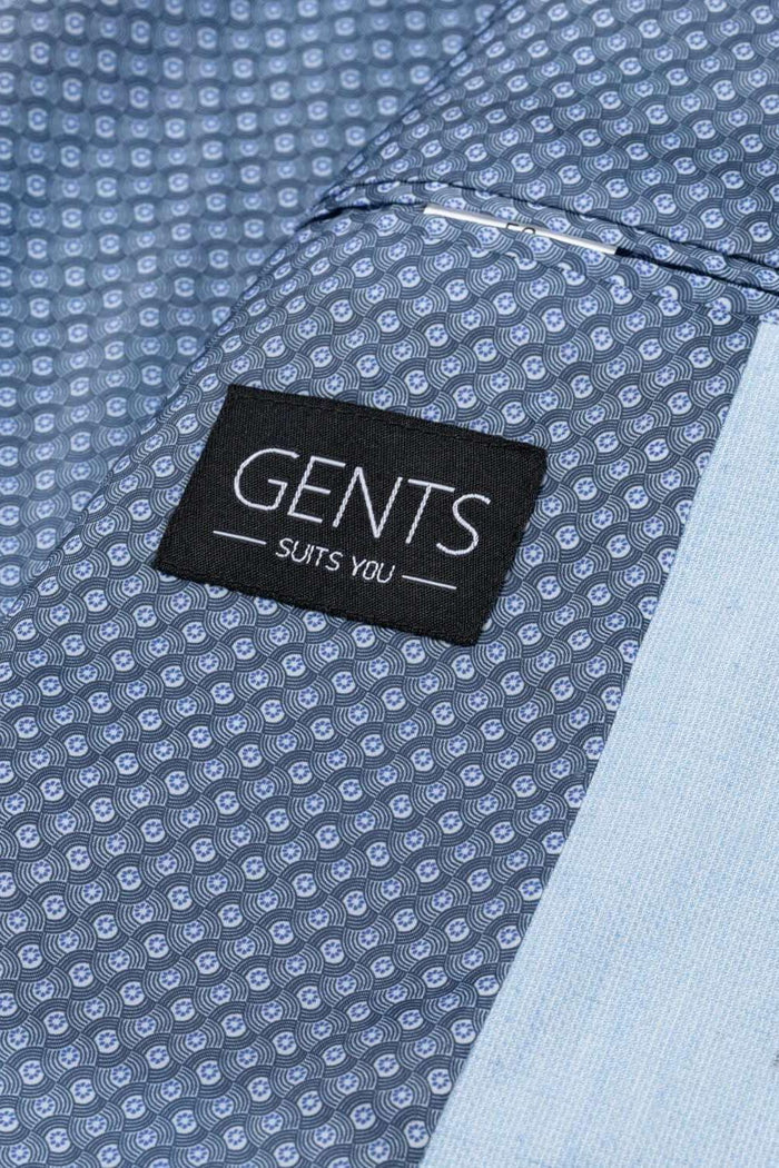 Pak 2-delig linnenblend lichtblauw label van GENTS, ideaal voor warme dagen.