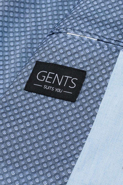 Pak 2-delig linnenblend lichtblauw label van GENTS, ideaal voor warme dagen.