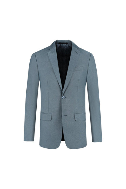 Pak 2-delig Midnight Teal blazer, modern fit in dark teal tweed fabric.