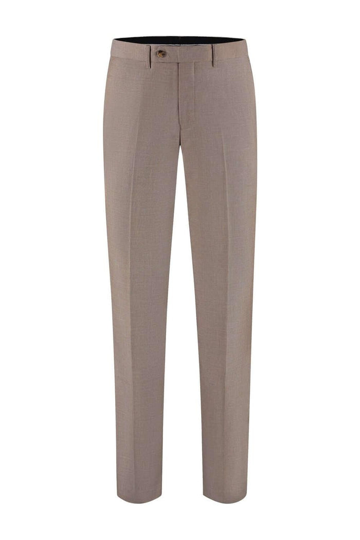 Pak 2-delig Pinhead Brown. Lange bruine broek met knoopsluiting en functionele zakken.
