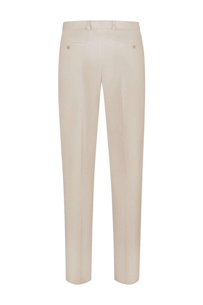 Pak 2-delig stretch beige - elegant beige trousers with a slim fit and a smooth finish.