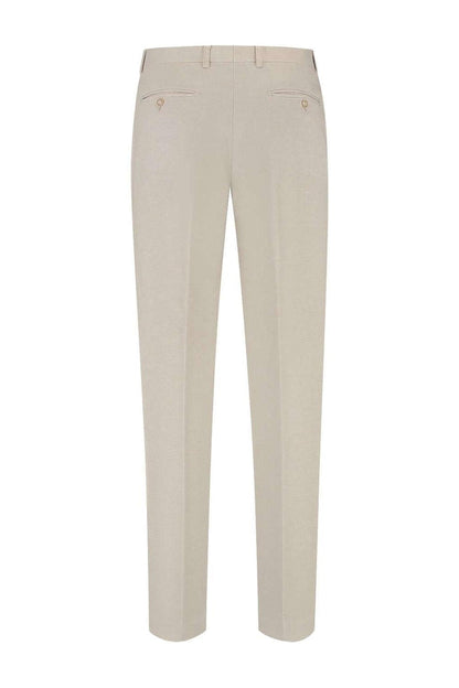 Pak 2-rij stretch dune beige - beige tweedelige stretchbroek met moderne uitstraling.