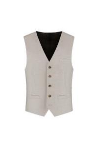 Pak 3-delig Pebble Stone, stijlvolle beige vest met knopen en zakken, onderhoudsarm en trendy.