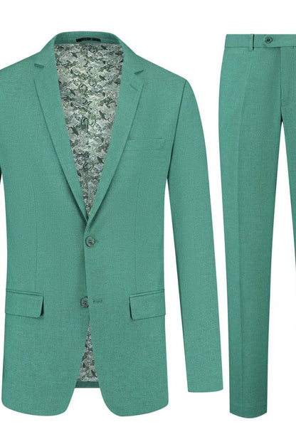 Pak ceder groen 3-delig herenpak met blazer en broek in groen