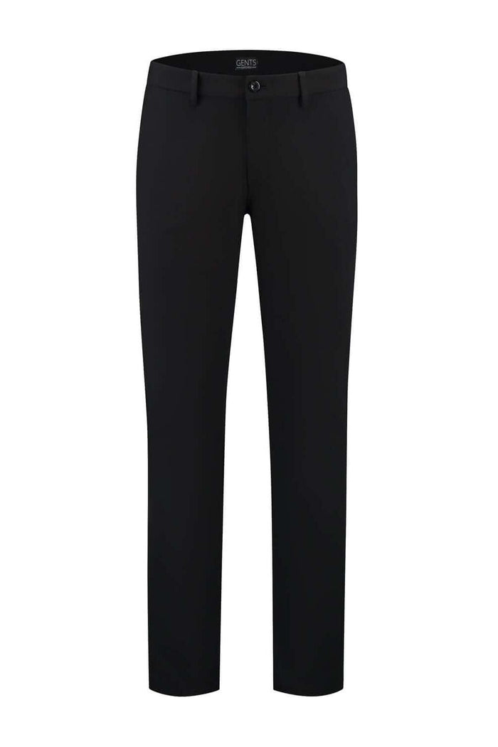 Pantalon comfort stretch zwart MixMatch, zwarte broek met comfort-stretch en zakken voor bewegingsvrijheid.