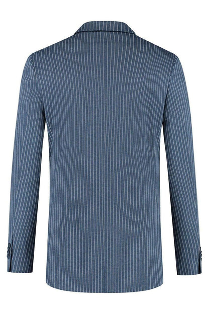 Pak krijtstreep denimblauw