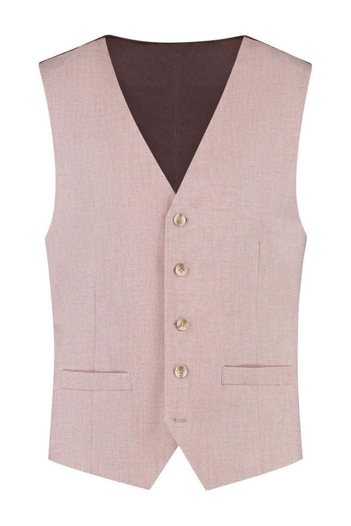 Pak lichtroze 3-delig - modern lichtroze vest met knopen, perfect voor lente en zomer.