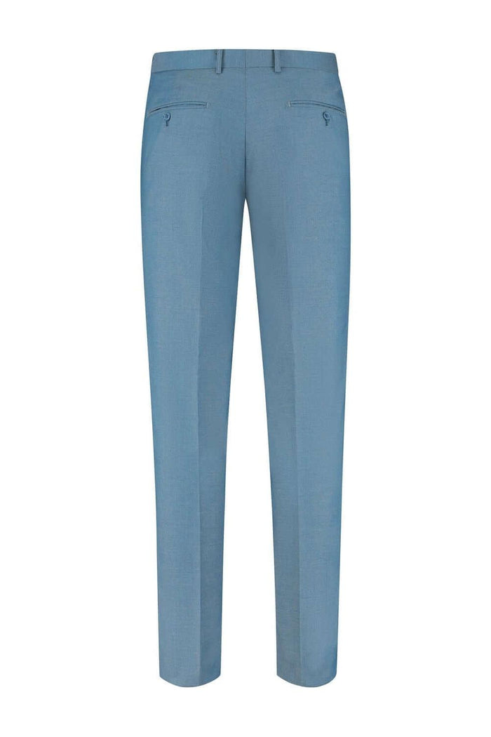 Pak petrol blauw 3-delig - stijlvolle blauwe pantalon met achterzakken.