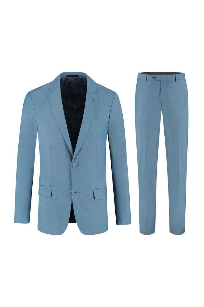 Pak petrol blauw - modern tweedelig pak met strakke afwerking en professionele uitstraling.