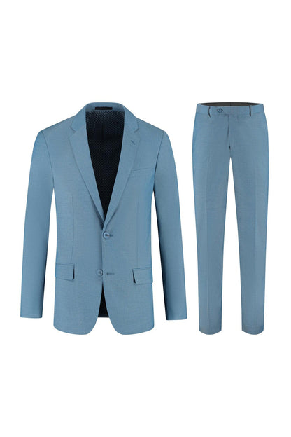 Pak petrol blauw - modern tweedelig pak met strakke afwerking en professionele uitstraling.