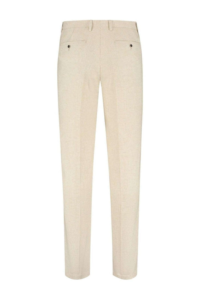 Pak pied-de-poule linnen-katoen beige