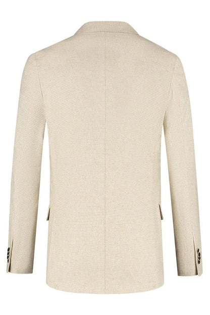 Pak pied-de-poule linnen-katoen beige