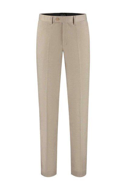 Pak stretch dune beige - hoogwaardige beige stretchbroek met nette afwerking voor een stijlvolle look.