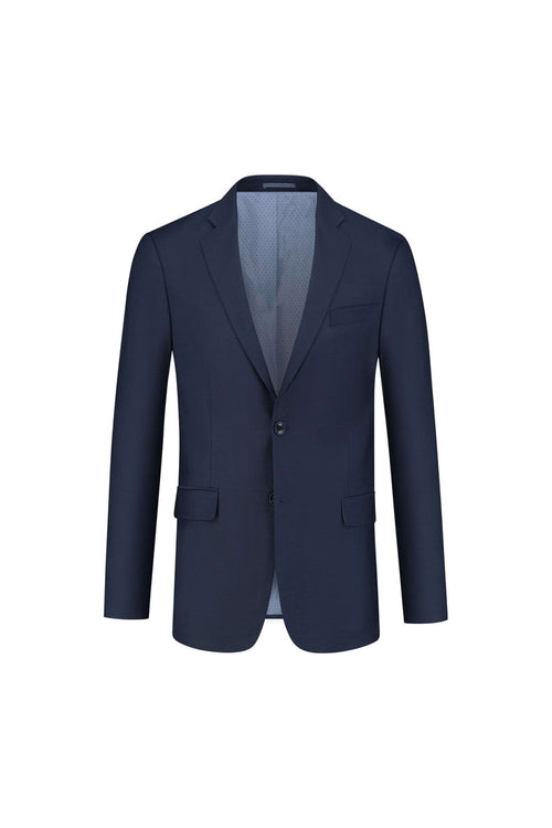 Pak wolblend - Navy 2-delig blazer in marineblauwe kleur voor een formele uitstraling.