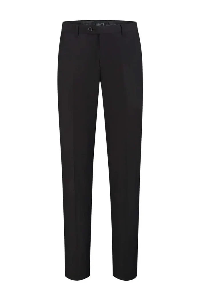 Pak wolblend - Zwart 2-delig: Zwarte formele broek met een elegant en tijdloos design.
