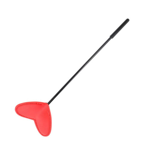 Paleta KINK - RED HEART, pentru jocuri erotice BDSM, din piele, cu inima, rosu /negru 10 cm