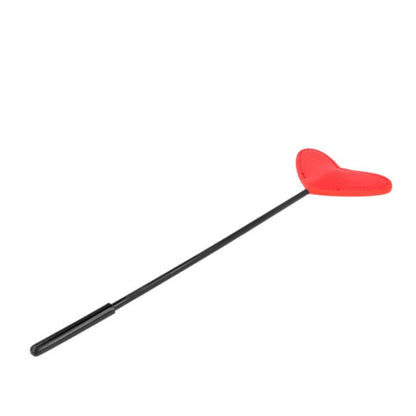 Paleta KINK - RED HEART, pentru jocuri erotice BDSM, din piele, cu inima, rosu /negru 10 cm