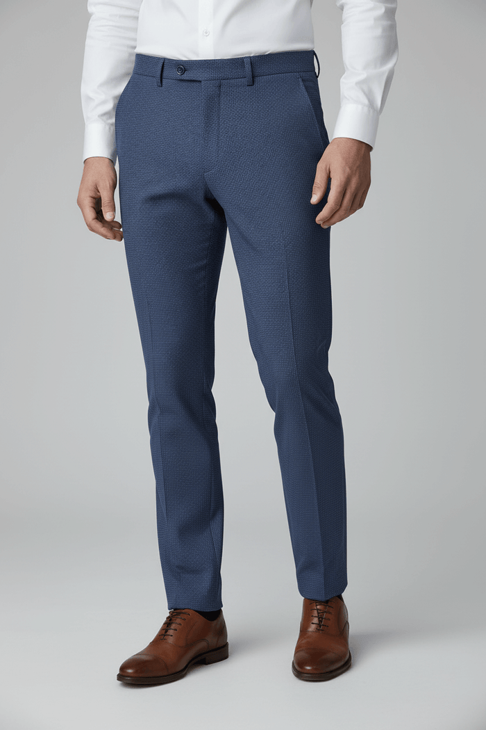 Pantalon bi-stretch blauw, bi-stretch pantalon met keurig-casual comfort en bewegingsvrijheid.