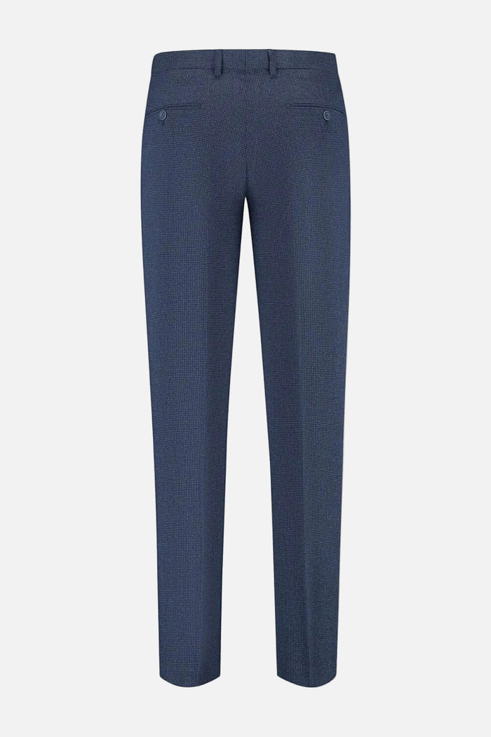 Pantalon bi-stretch blauw, bi-stretch stof voor optimaal comfort en bewegingsvrijheid.